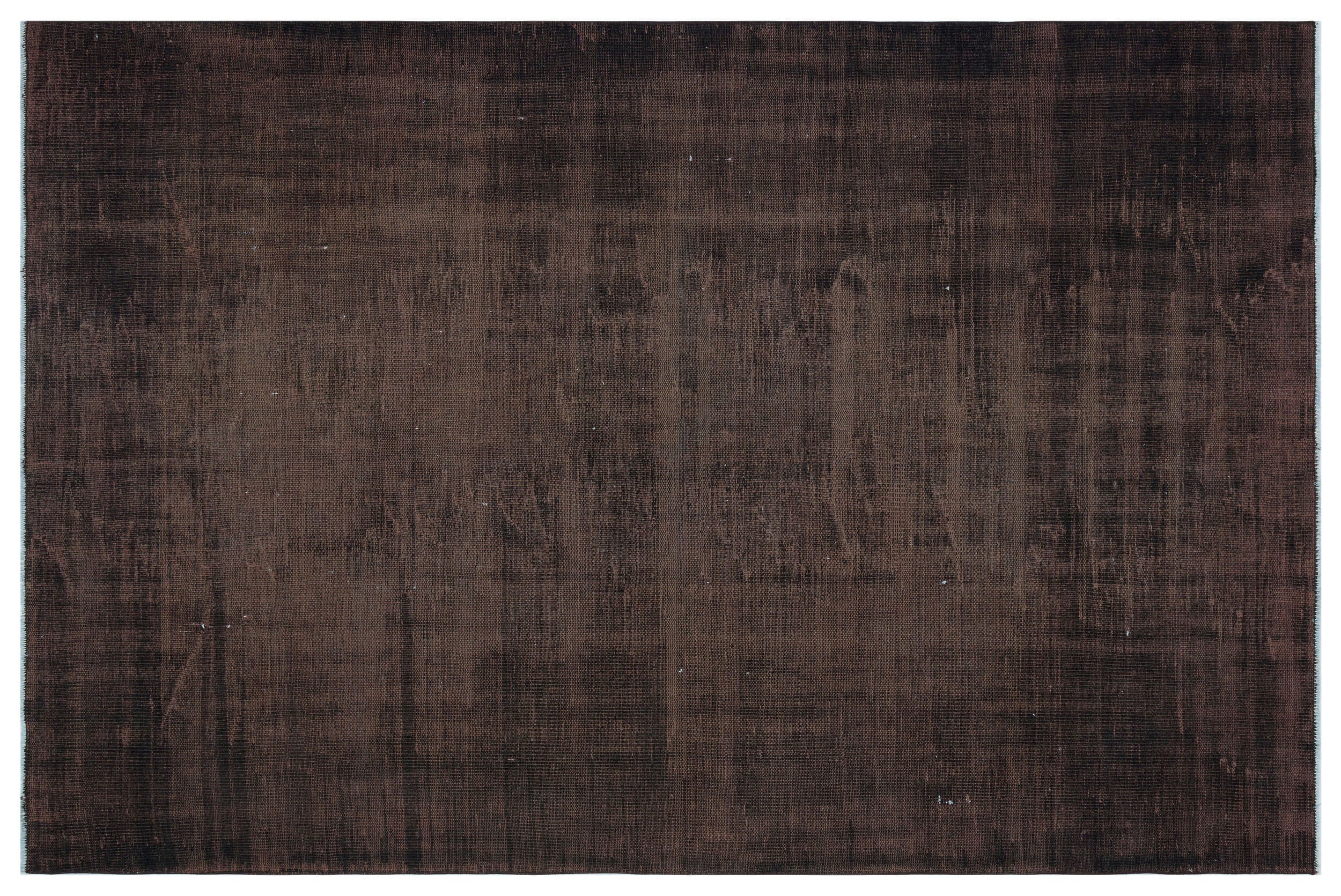 Brown Over Dyed Vintage Rug 5'9'' x 9'0'' ft 174 x 275 cm