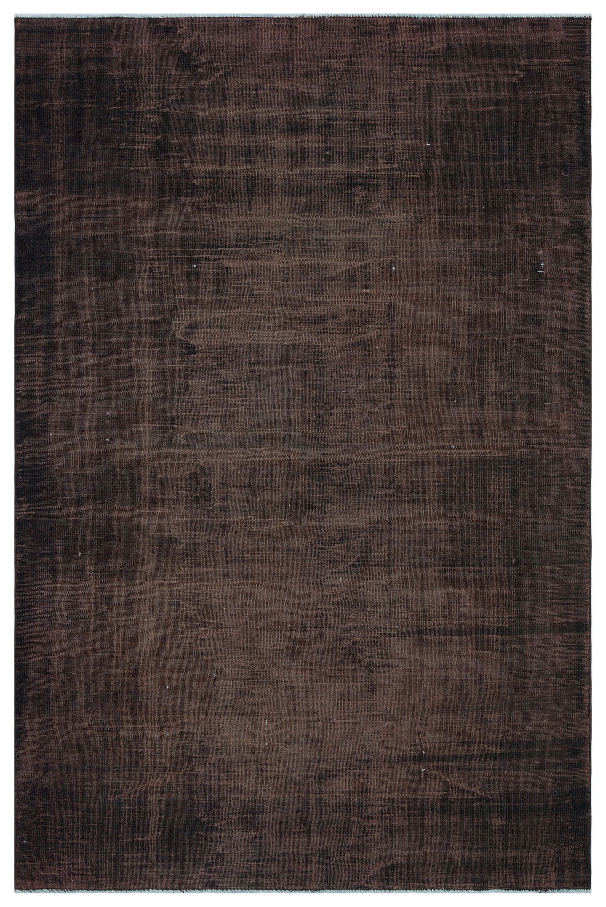 Brown Over Dyed Vintage Rug 5&#39;9&#39;&#39; x 9&#39;0&#39;&#39; ft 174 x 275 cm