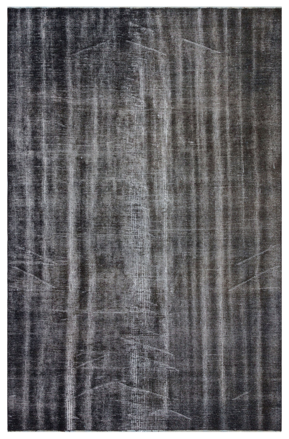 Gray Over Dyed Vintage Rug 5&#39;8&#39;&#39; x 8&#39;7&#39;&#39; ft 173 x 261 cm