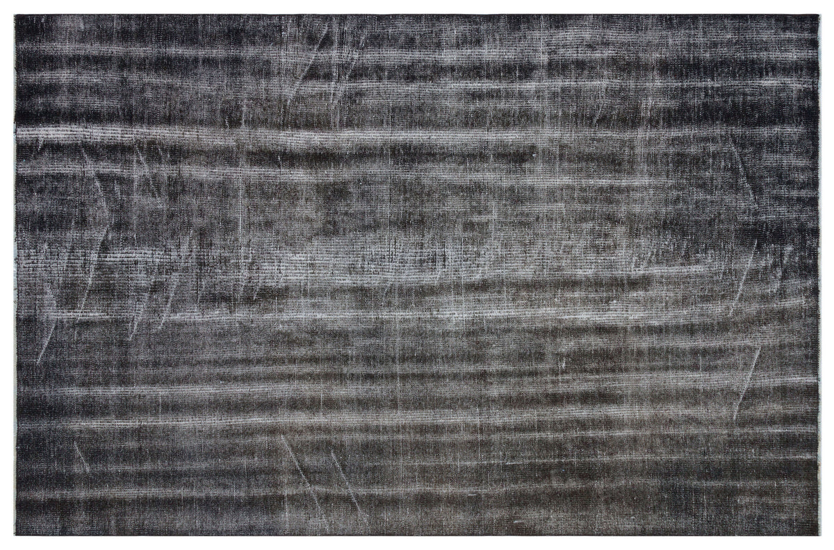 Gray Over Dyed Vintage Rug 5&#39;8&#39;&#39; x 8&#39;7&#39;&#39; ft 173 x 261 cm