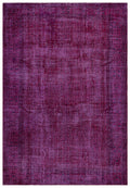 Fuchsia Over Dyed Vintage Rug 6'7'' x 9'7'' ft 201 x 292 cm