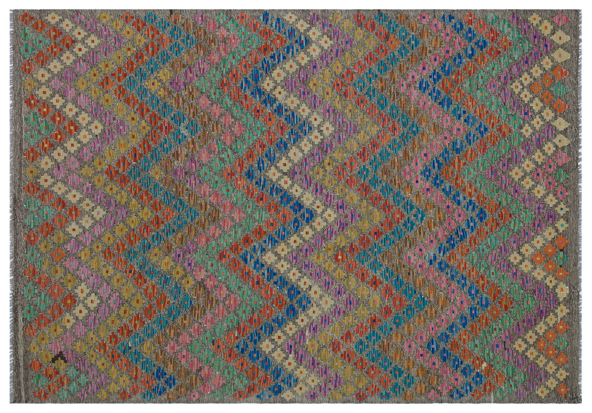 Naturel Over Dyed Kandahar Rug 5&#39;10&#39;&#39; x 7&#39;11&#39;&#39; ft 178 x 242 cm