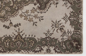 Beige Over Dyed Vintage Rug 3'11'' x 6'3'' ft 120 x 190 cm