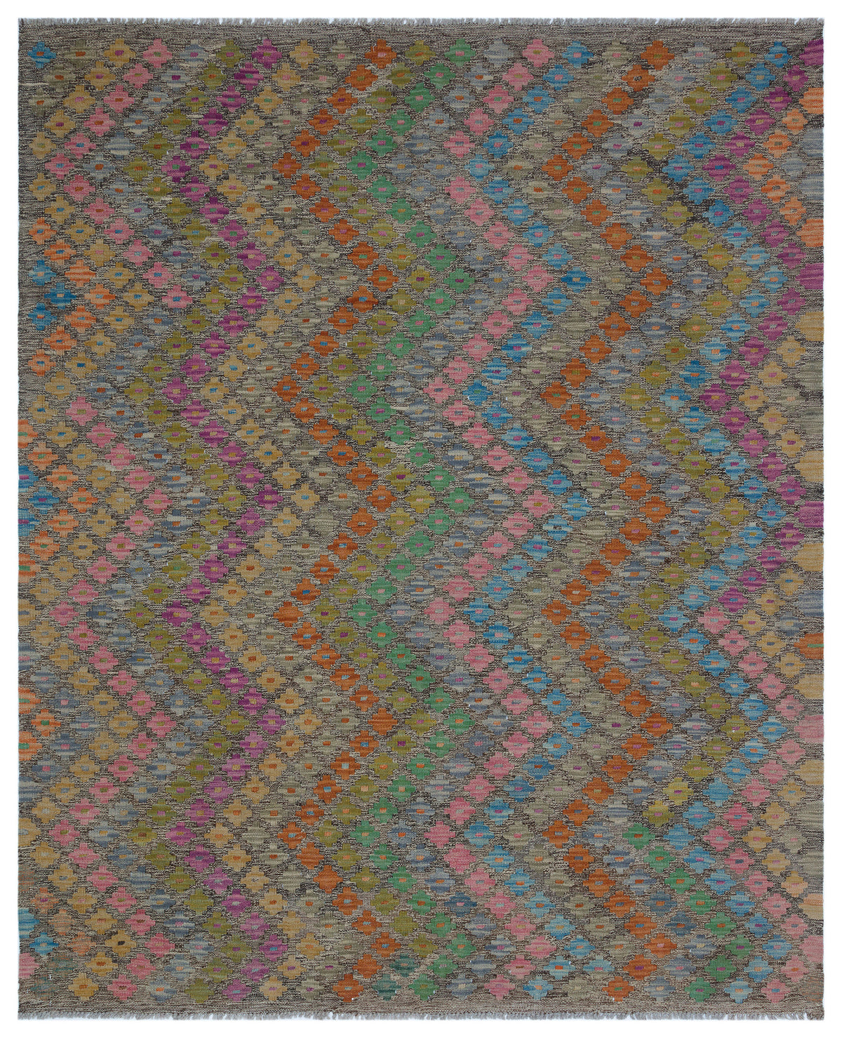 Naturel Over Dyed Kandahar Rug 5&#39;3&#39;&#39; x 6&#39;5&#39;&#39; ft 160 x 196 cm