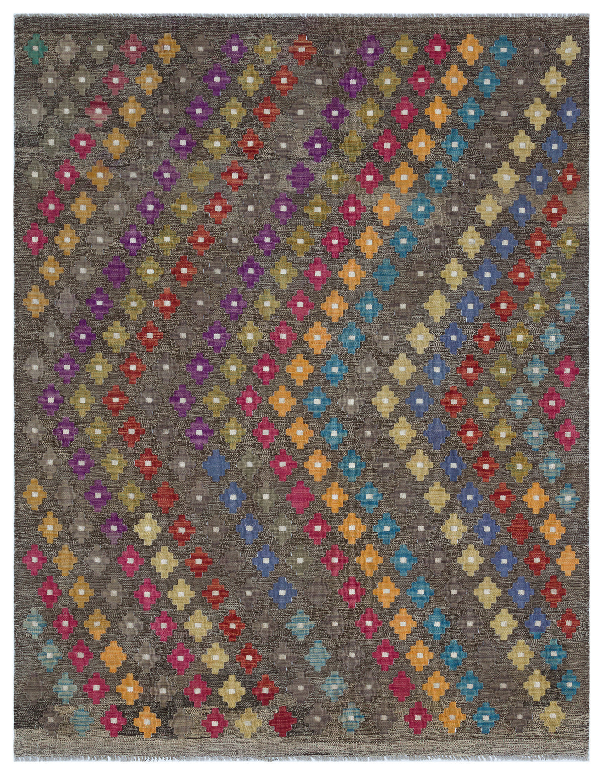 Naturel Over Dyed Kandahar Rug 5&#39;1&#39;&#39; x 6&#39;6&#39;&#39; ft 155 x 197 cm
