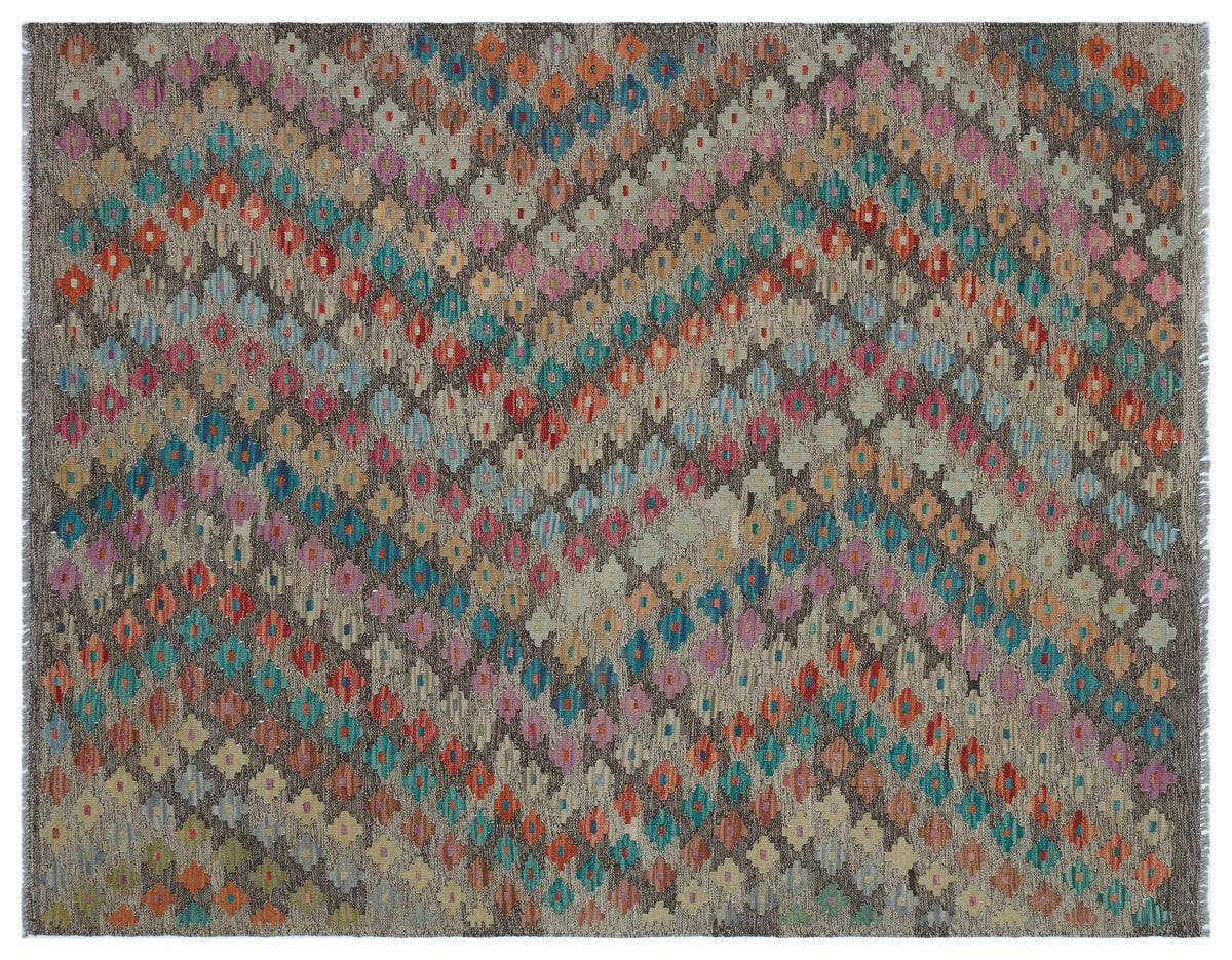Naturel Over Dyed Kandahar Rug 5&#39;1&#39;&#39; x 6&#39;5&#39;&#39; ft 154 x 195 cm