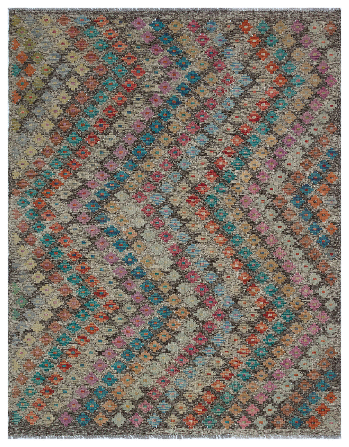 Naturel Over Dyed Kandahar Rug 5&#39;1&#39;&#39; x 6&#39;5&#39;&#39; ft 154 x 195 cm