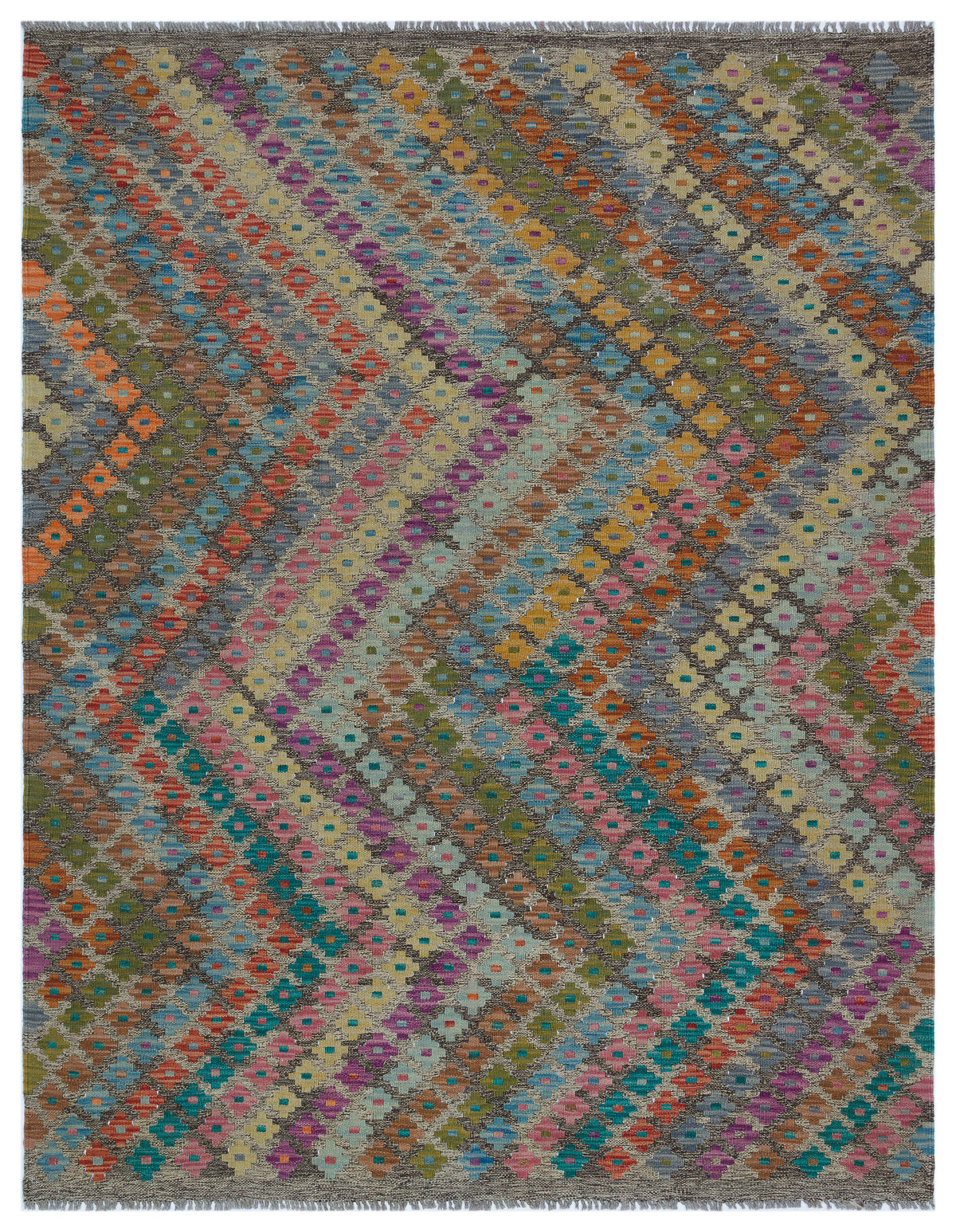 Naturel Over Dyed Kandahar Rug 5&#39;1&#39;&#39; x 6&#39;6&#39;&#39; ft 156 x 197 cm