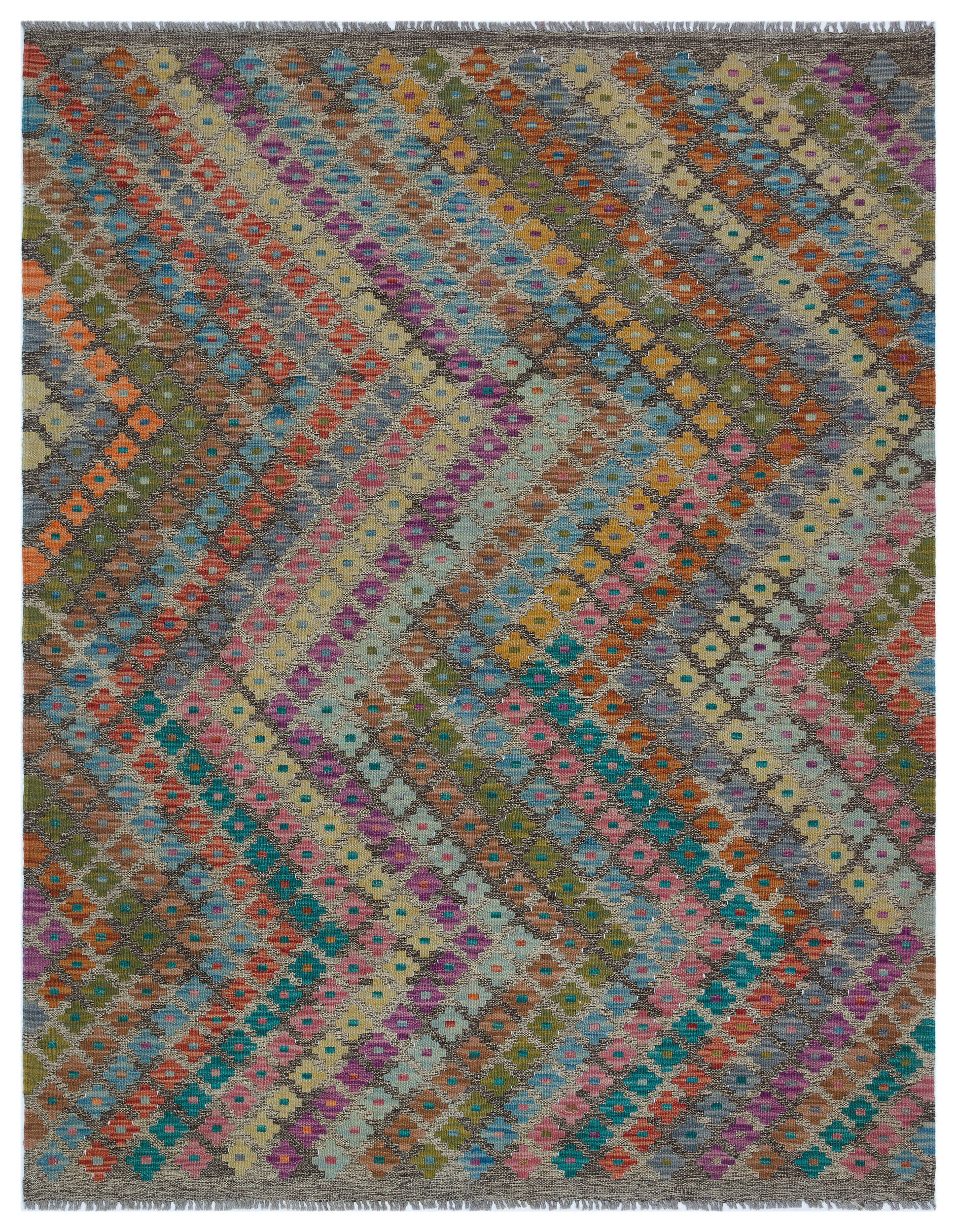 Naturel Over Dyed Kandahar Rug 5'1'' x 6'6'' ft 156 x 197 cm