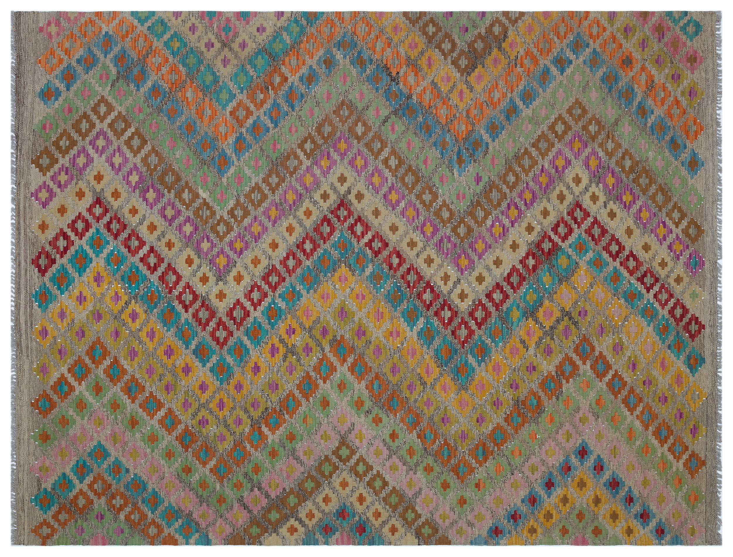 Naturel Over Dyed Kandahar Rug 5'10'' x 7'8'' ft 177 x 233 cm