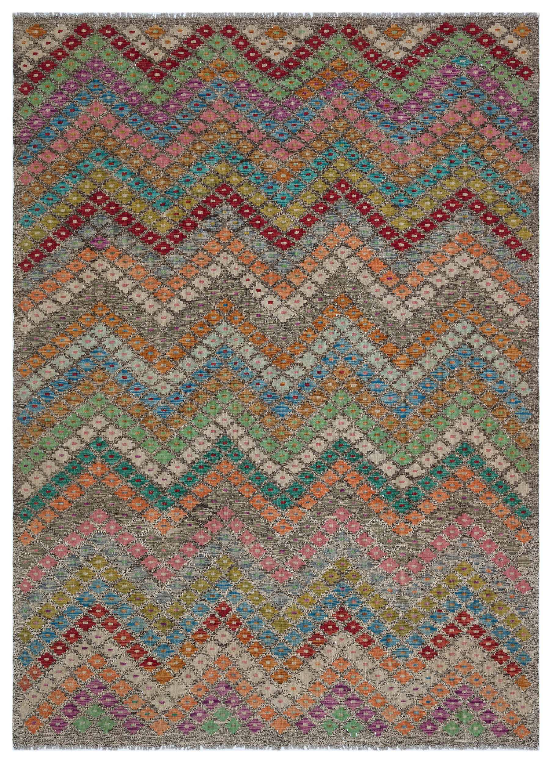 Naturel Over Dyed Kandahar Rug 5'10'' x 8'0'' ft 178 x 244 cm