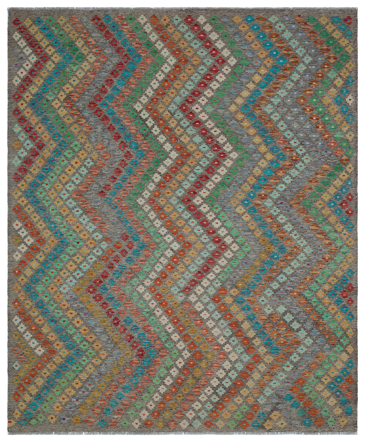 Naturel Over Dyed Kandahar Rug 6&#39;9&#39;&#39; x 7&#39;11&#39;&#39; ft 206 x 241 cm