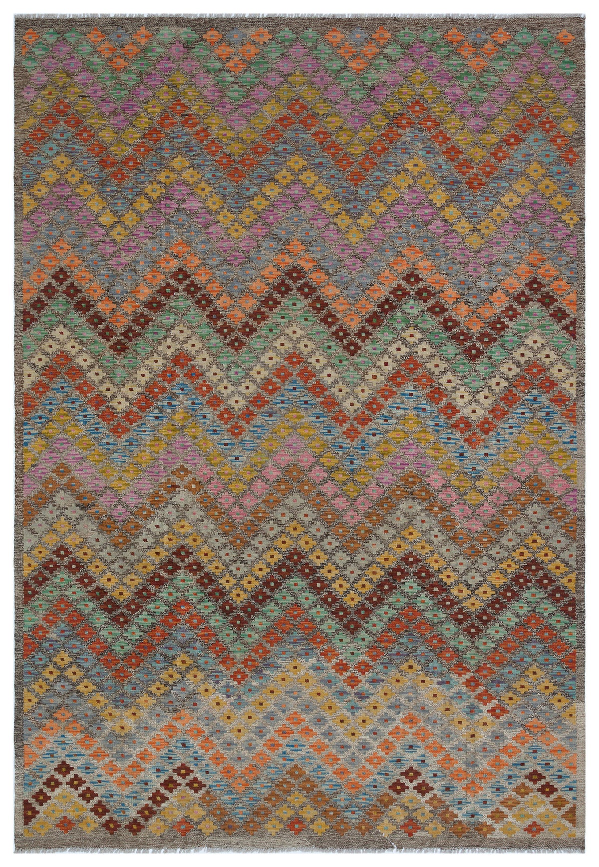 Naturel Over Dyed Kandahar Rug 5&#39;9&#39;&#39; x 8&#39;4&#39;&#39; ft 175 x 254 cm