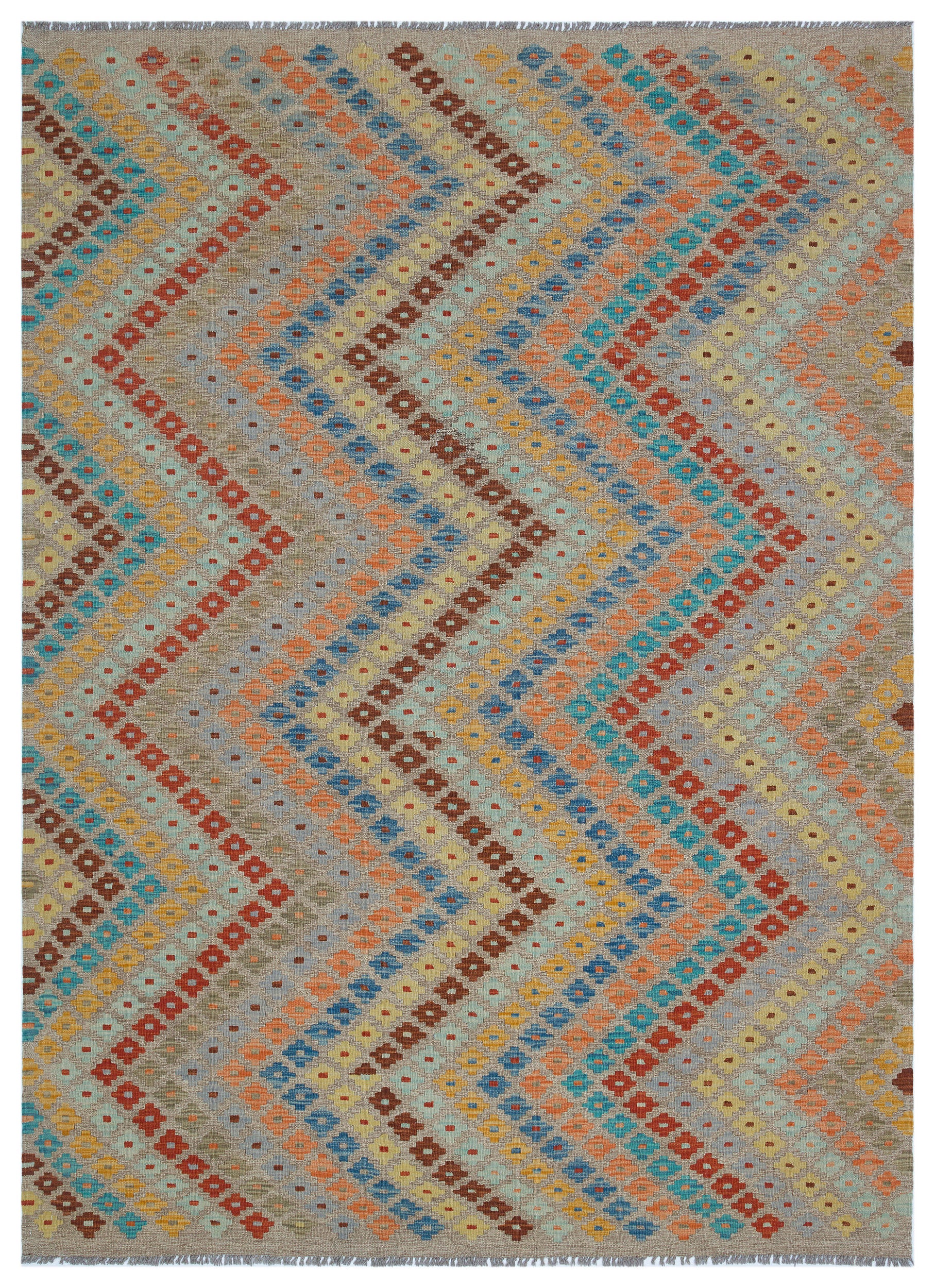 Naturel Over Dyed Kandahar Rug 5'9'' x 7'9'' ft 176 x 237 cm
