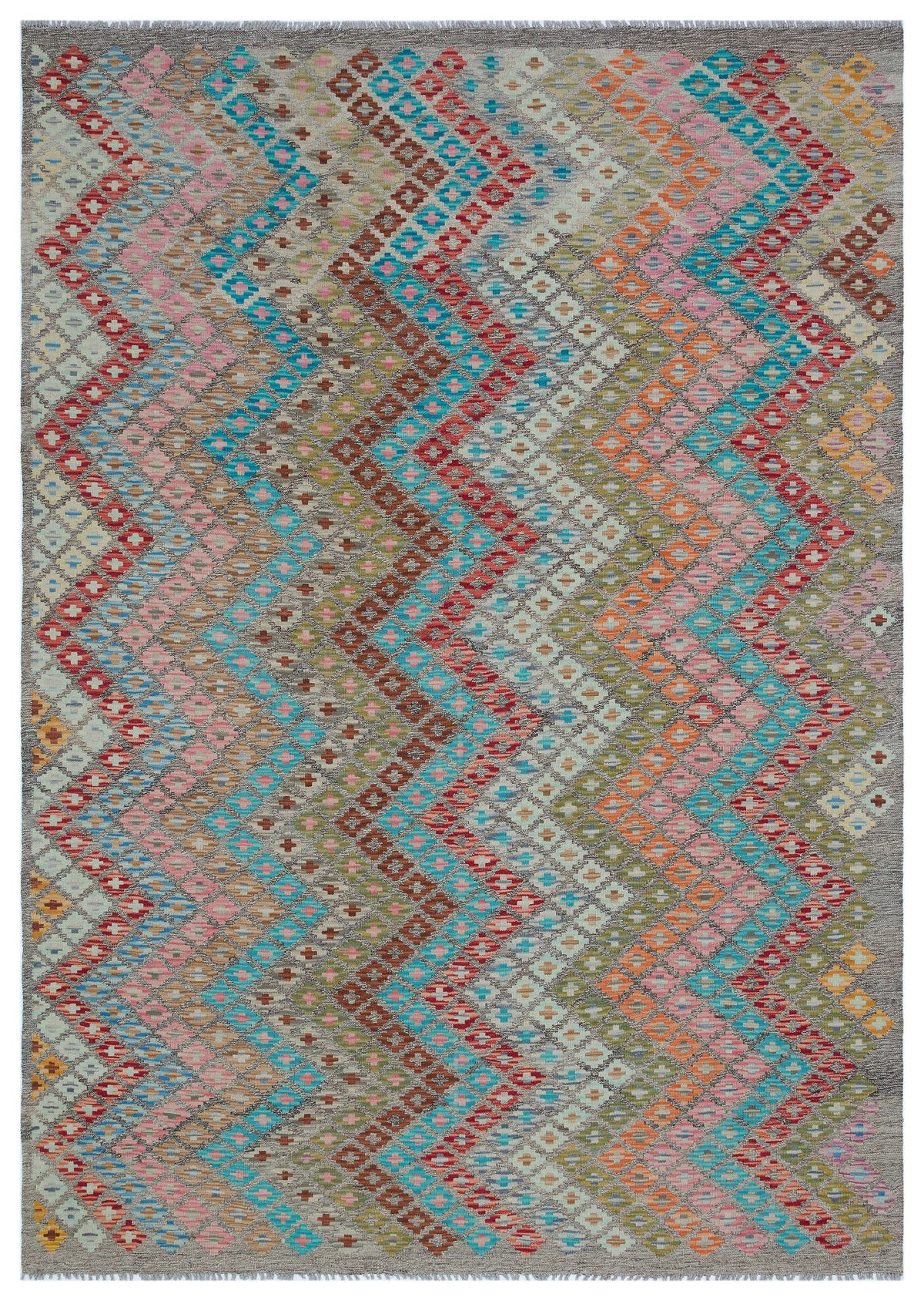 Naturel Over Dyed Kandahar Rug 6&#39;6&#39;&#39; x 8&#39;2&#39;&#39; ft 198 x 250 cm
