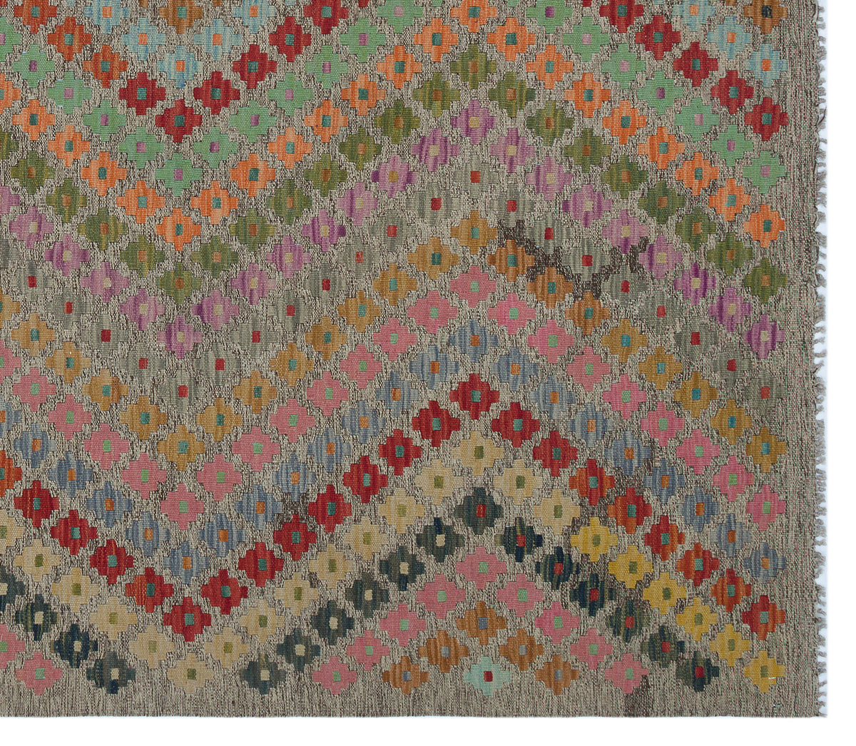 Naturel Over Dyed Kandahar Rug 6&#39;10&#39;&#39; x 7&#39;9&#39;&#39; ft 209 x 237 cm