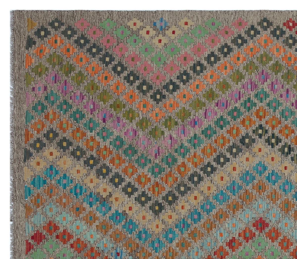 Naturel Over Dyed Kandahar Rug 6&#39;10&#39;&#39; x 7&#39;9&#39;&#39; ft 209 x 237 cm