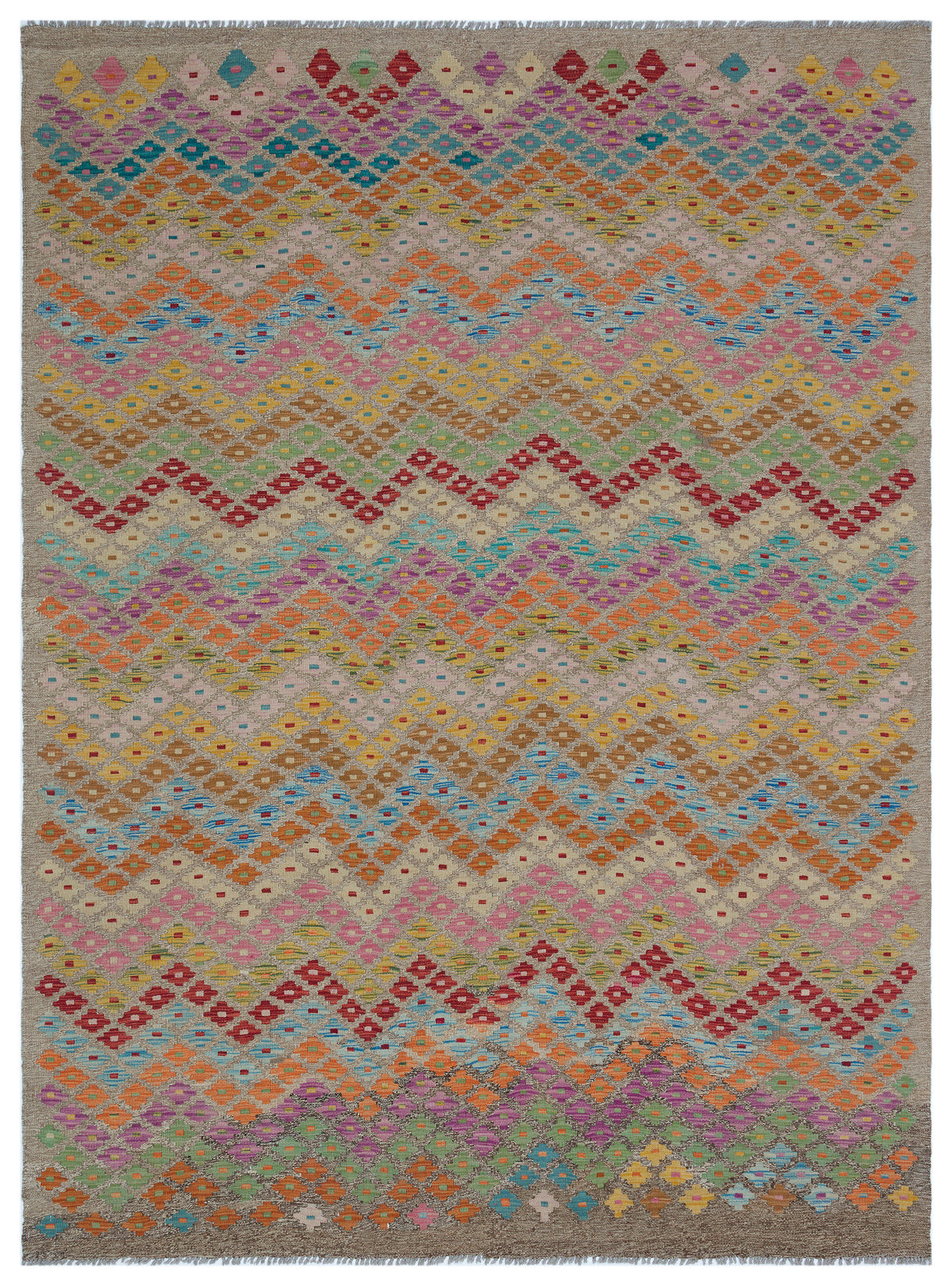 Naturel Over Dyed Kandahar Rug 6&#39;3&#39;&#39; x 8&#39;2&#39;&#39; ft 190 x 250 cm