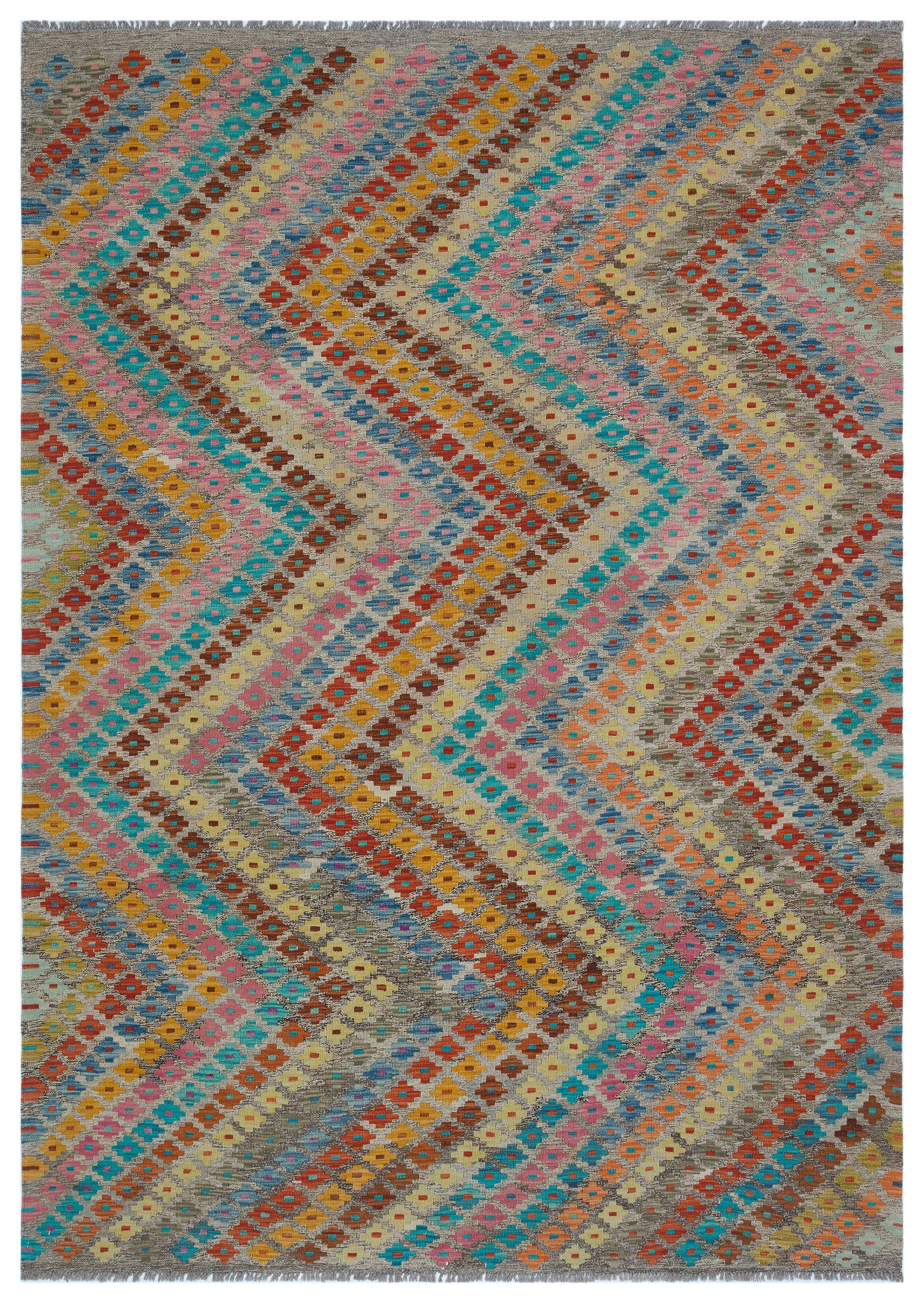Naturel Over Dyed Kandahar Rug 5'11'' x 8'1'' ft 180 x 247 cm