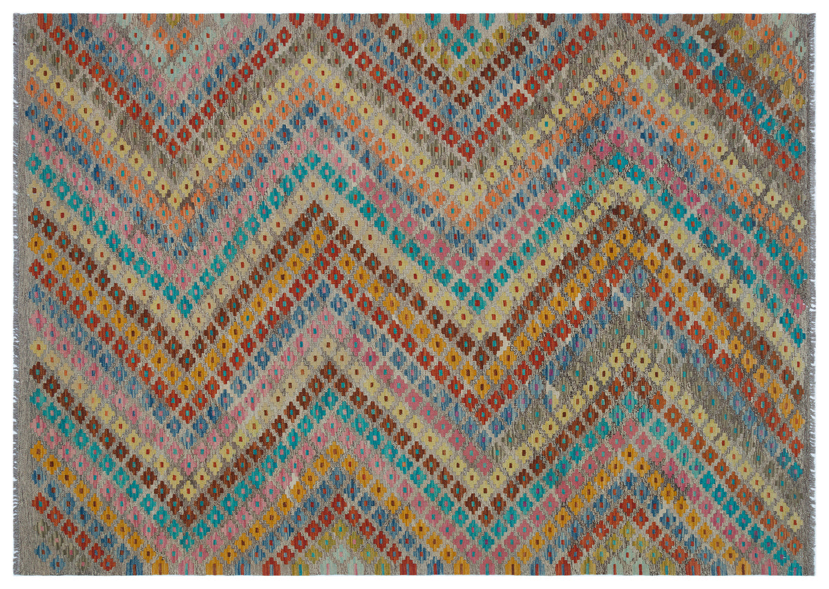 Naturel Over Dyed Kandahar Rug 5&#39;11&#39;&#39; x 8&#39;1&#39;&#39; ft 180 x 247 cm