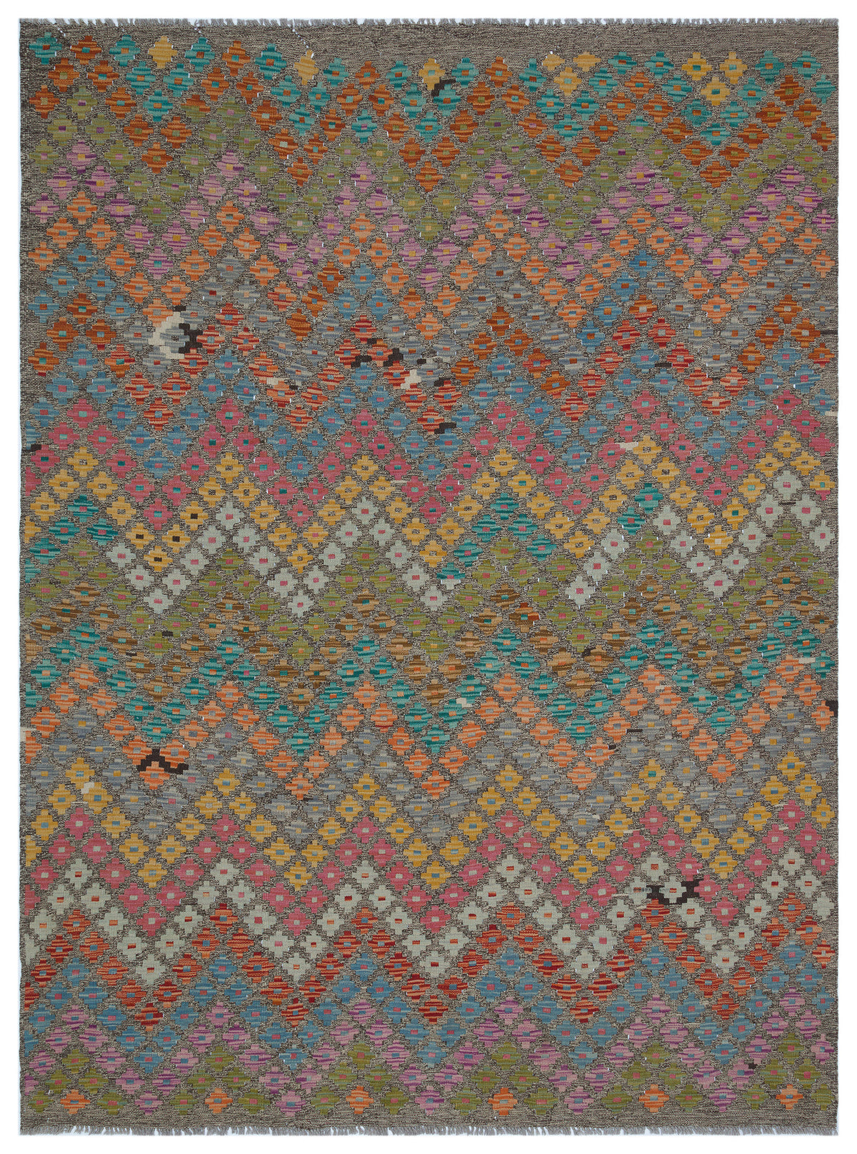 Naturel Over Dyed Kandahar Rug 6&#39;1&#39;&#39; x 8&#39;1&#39;&#39; ft 186 x 247 cm