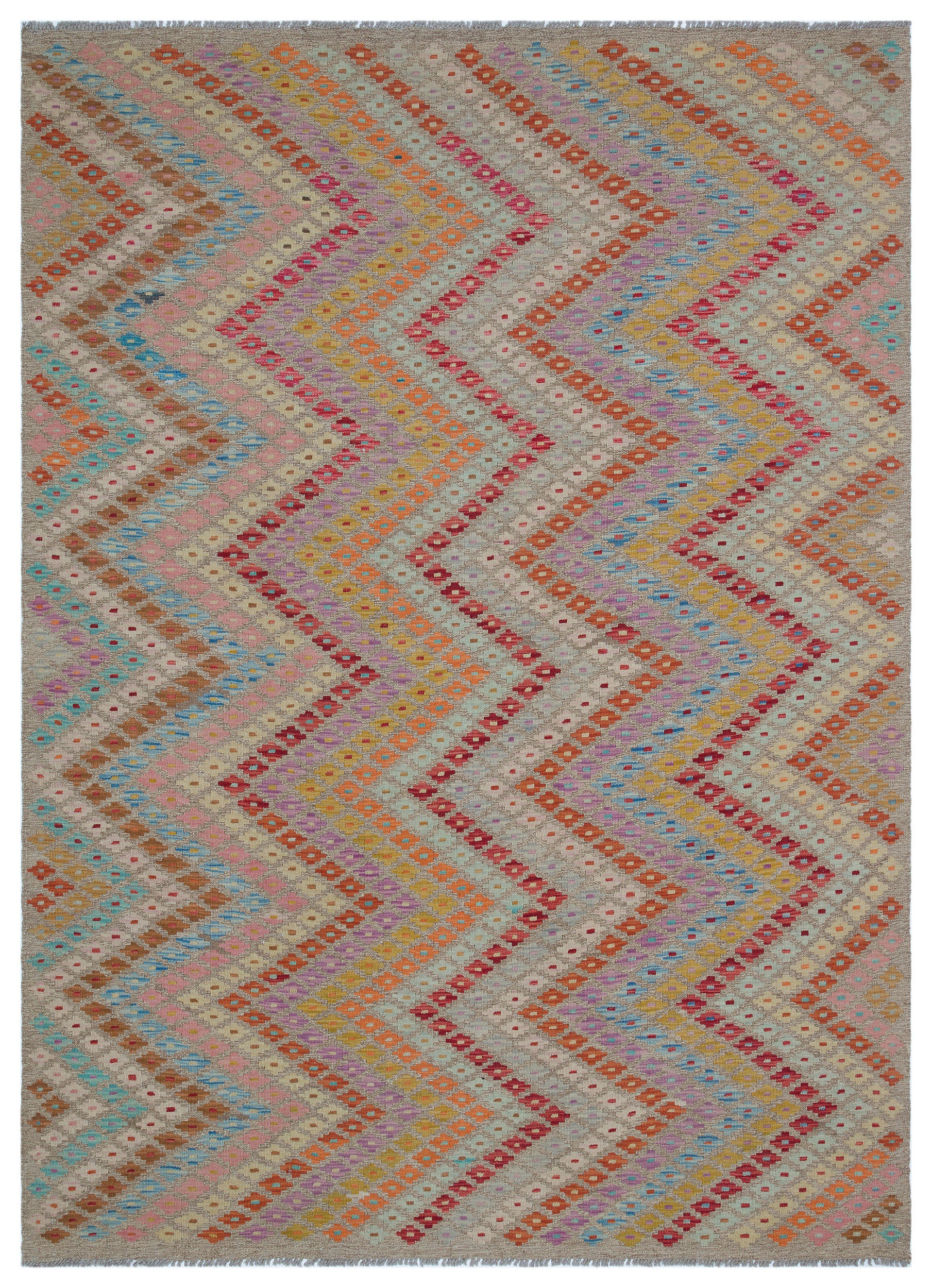 Naturel Over Dyed Kandahar Rug 5'10'' x 7'12'' ft 179 x 243 cm