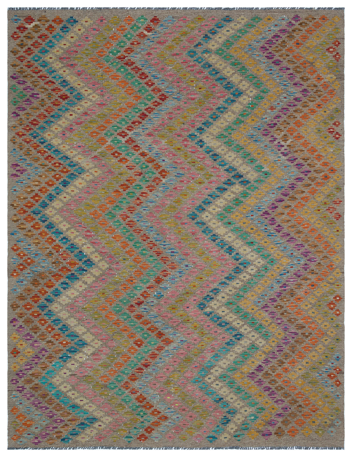 Naturel Over Dyed Kandahar Rug 6&#39;3&#39;&#39; x 8&#39;2&#39;&#39; ft 190 x 248 cm