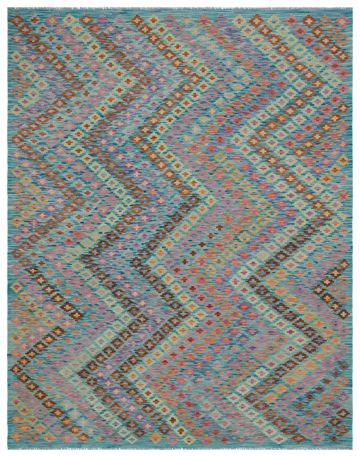 Naturel Over Dyed Kandahar Rug 6&#39;6&#39;&#39; x 8&#39;3&#39;&#39; ft 199 x 251 cm