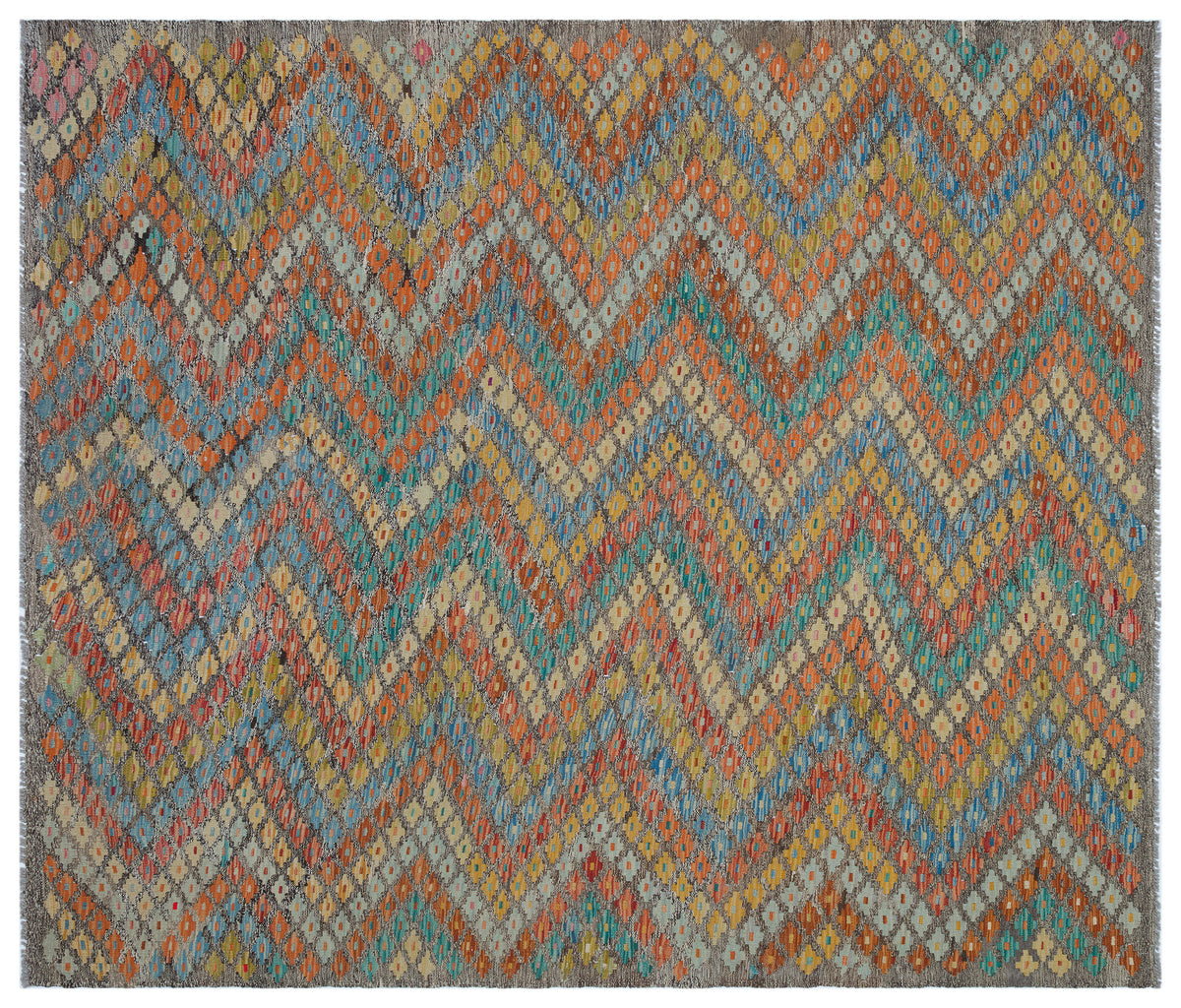 Naturel Over Dyed Kandahar Rug 6&#39;8&#39;&#39; x 7&#39;7&#39;&#39; ft 204 x 232 cm