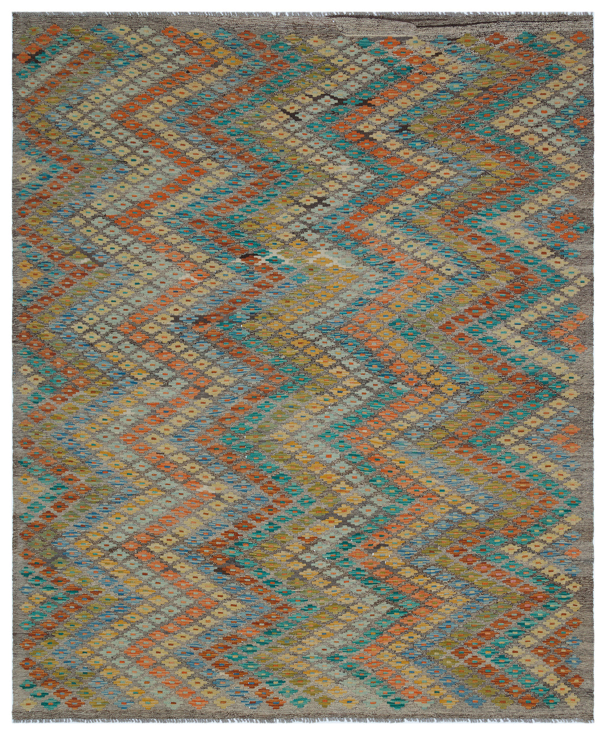 Naturel Over Dyed Kandahar Rug 6&#39;8&#39;&#39; x 8&#39;0&#39;&#39; ft 202 x 245 cm