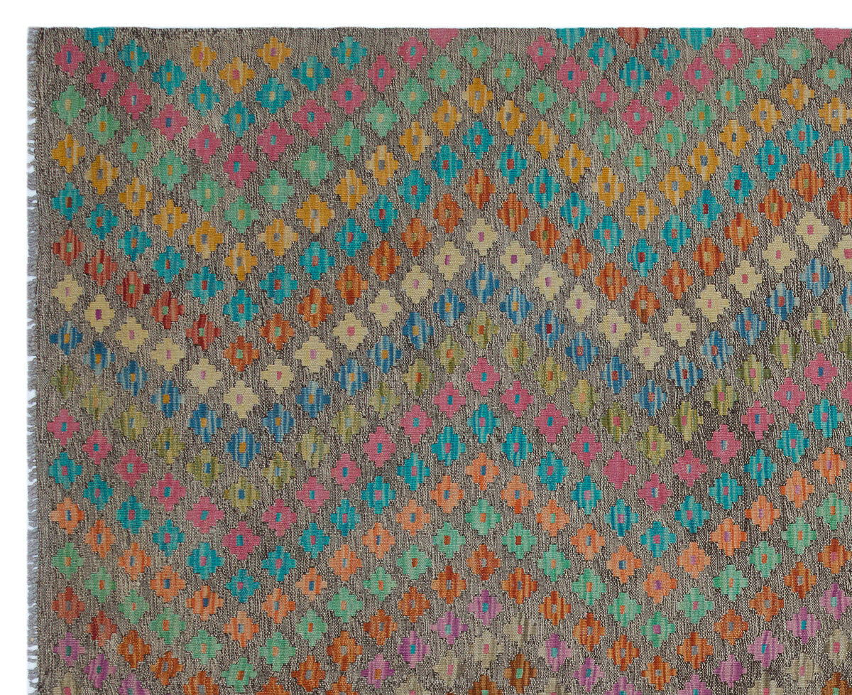 Naturel Over Dyed Kandahar Rug 6&#39;9&#39;&#39; x 8&#39;2&#39;&#39; ft 206 x 250 cm