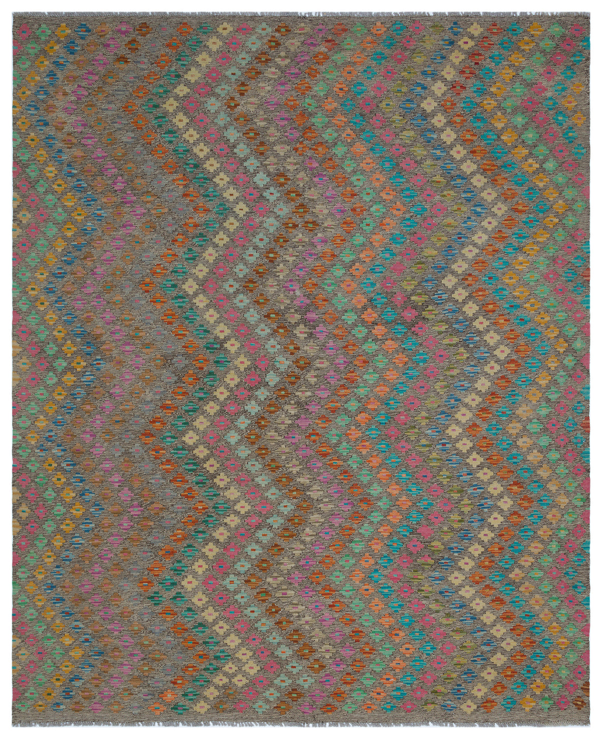 Naturel Over Dyed Kandahar Rug 6&#39;9&#39;&#39; x 8&#39;2&#39;&#39; ft 206 x 250 cm