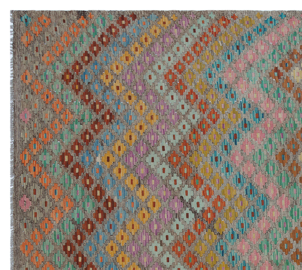 Naturel Over Dyed Kandahar Rug 6&#39;11&#39;&#39; x 7&#39;10&#39;&#39; ft 212 x 239 cm