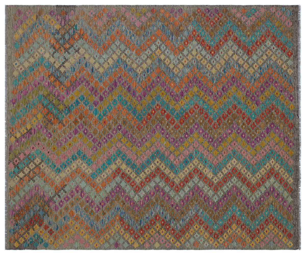 Naturel Over Dyed Kandahar Rug 6&#39;8&#39;&#39; x 7&#39;11&#39;&#39; ft 203 x 242 cm