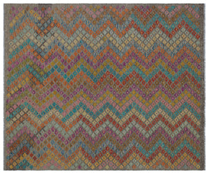 Naturel Over Dyed Kandahar Rug 6'8'' x 7'11'' ft 203 x 242 cm