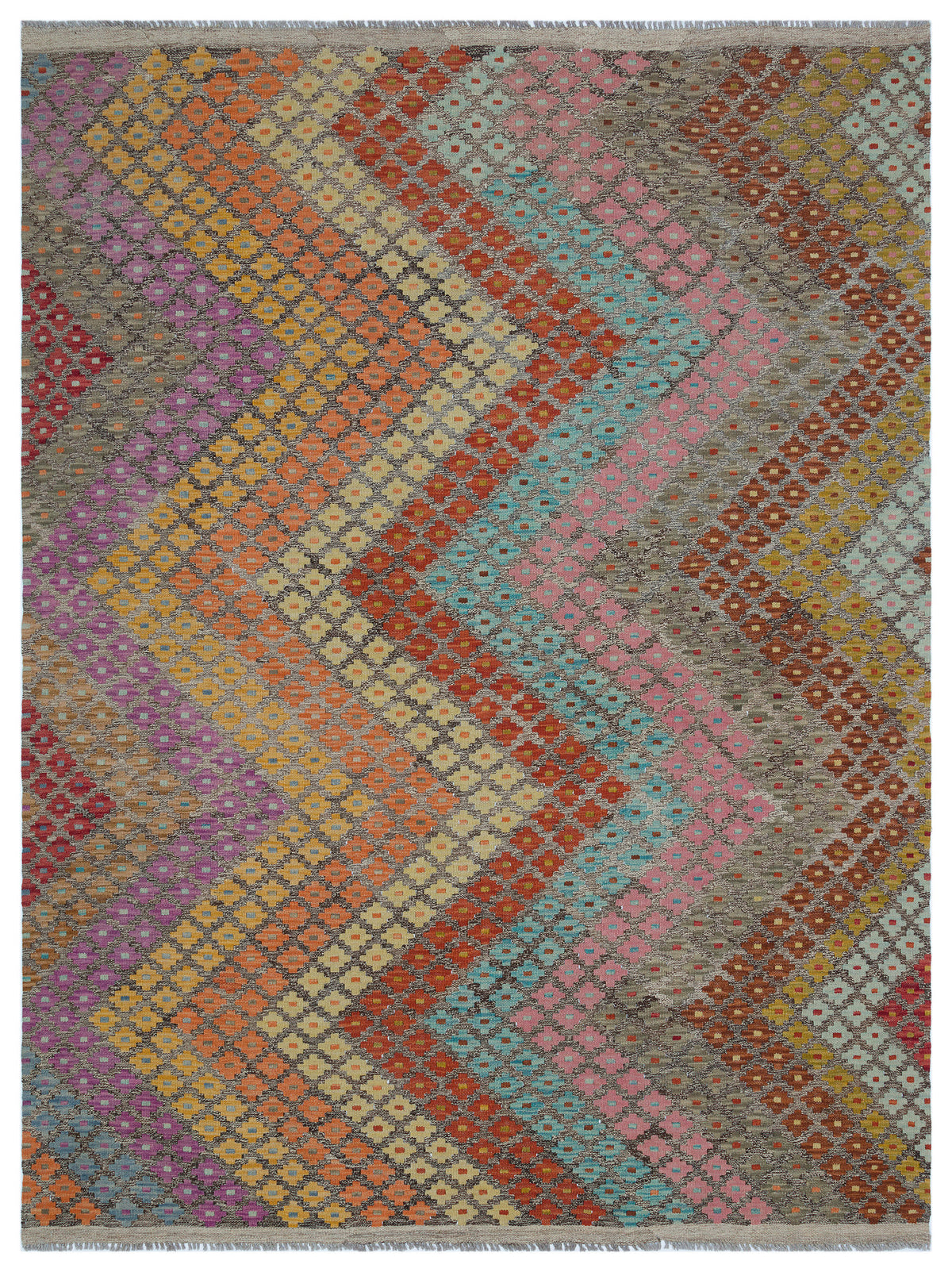 Naturel Over Dyed Kandahar Rug 6&#39;0&#39;&#39; x 7&#39;11&#39;&#39; ft 184 x 242 cm