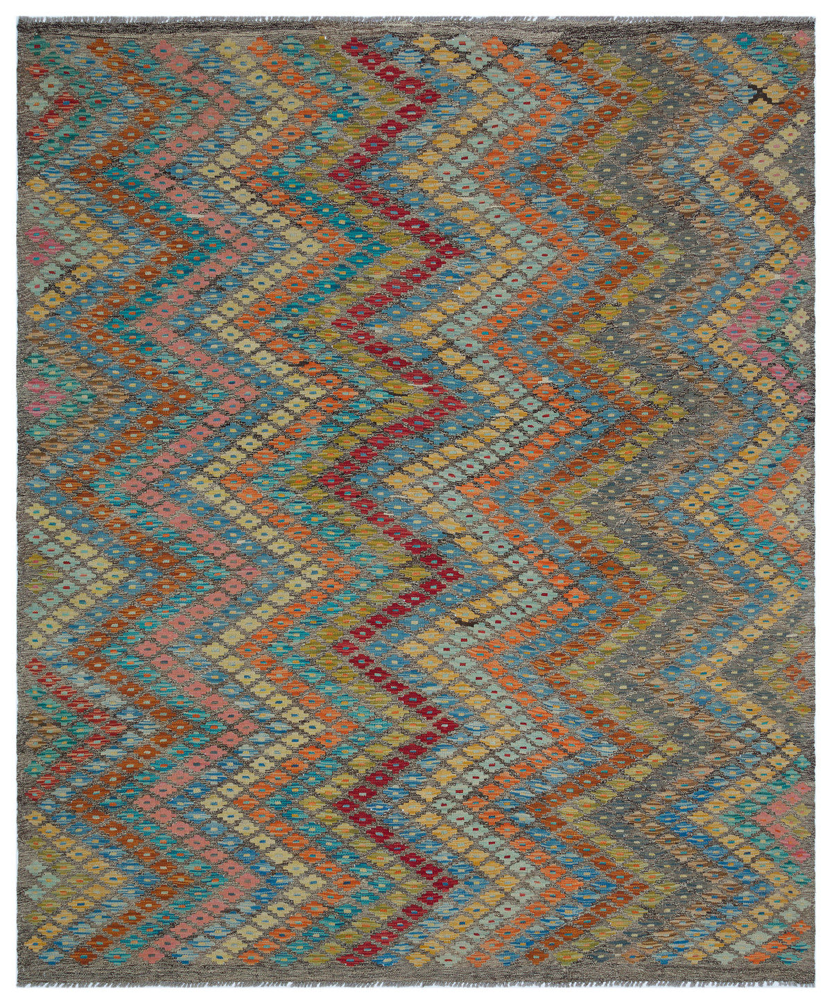 Naturel Over Dyed Kandahar Rug 6&#39;8&#39;&#39; x 8&#39;0&#39;&#39; ft 202 x 245 cm