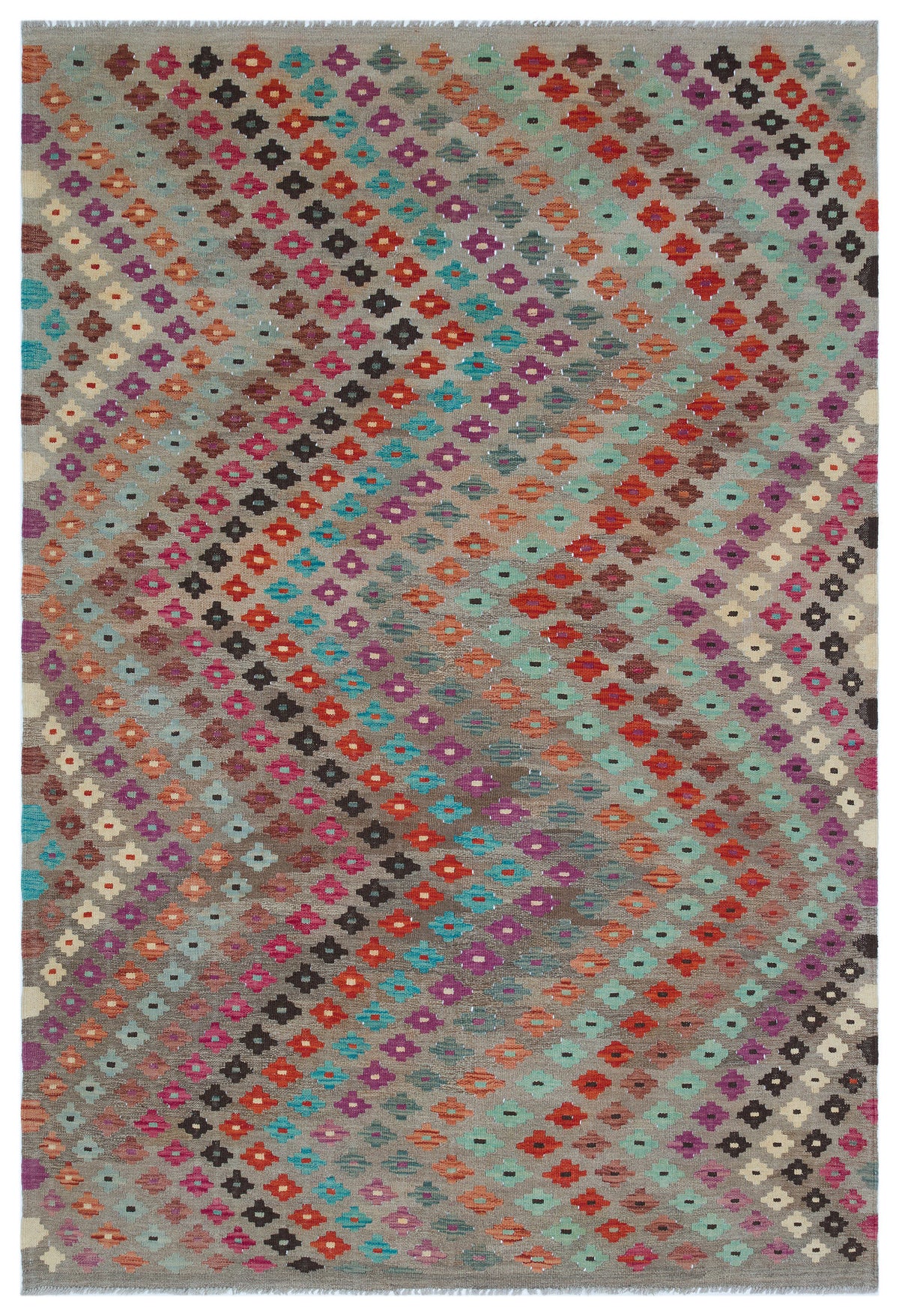 Naturel Over Dyed Kandahar Rug 5&#39;8&#39;&#39; x 8&#39;5&#39;&#39; ft 172 x 256 cm