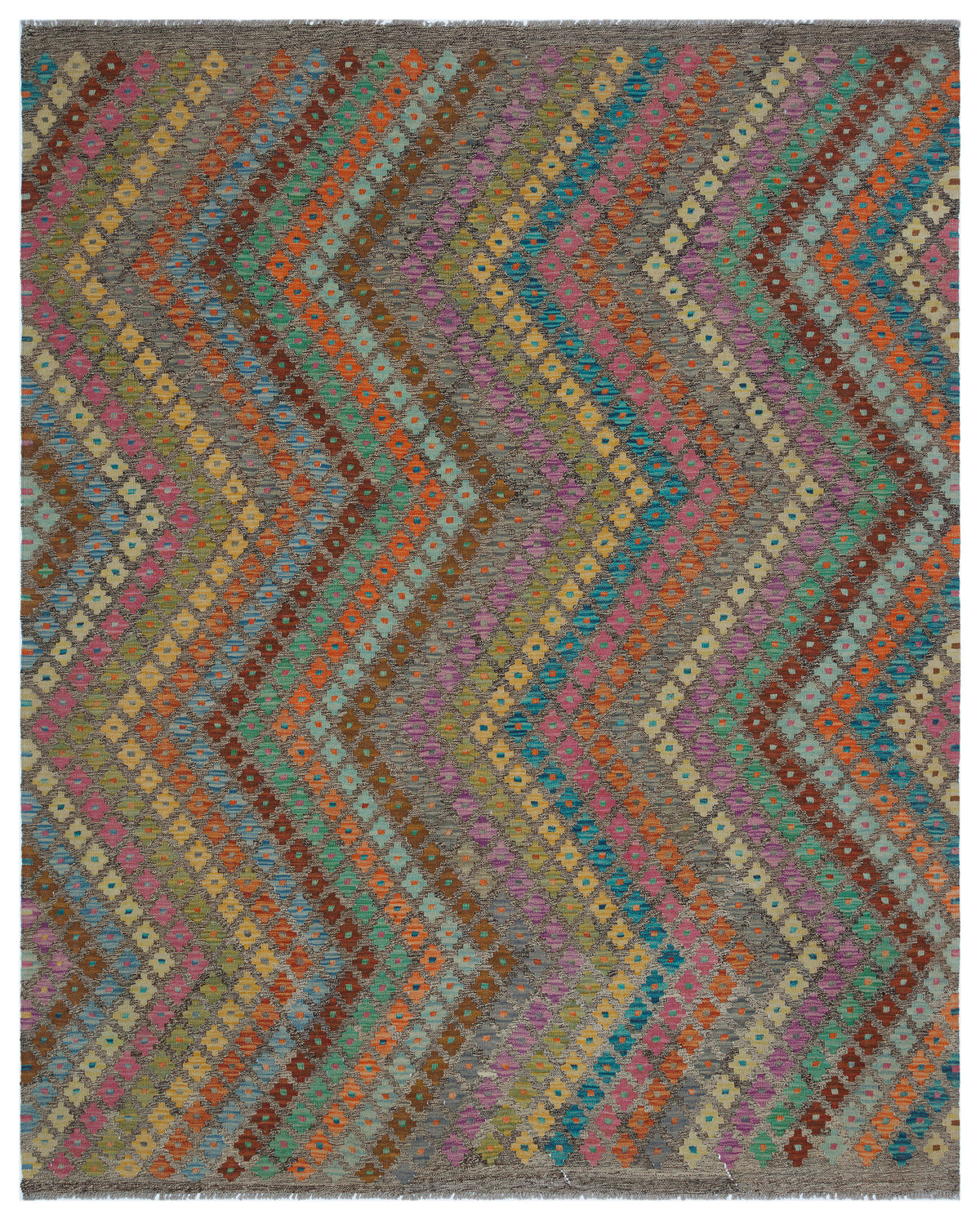 Naturel Over Dyed Kandahar Rug 6&#39;7&#39;&#39; x 8&#39;0&#39;&#39; ft 200 x 245 cm