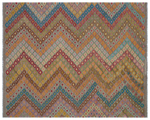 Naturel Over Dyed Kandahar Rug 6'8'' x 8'3'' ft 202 x 251 cm