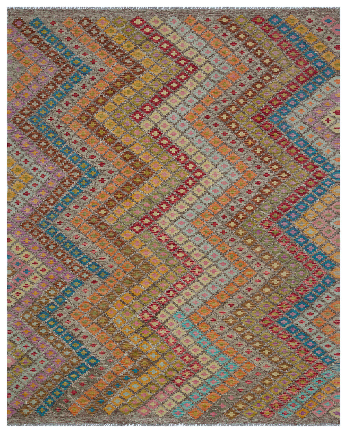 Naturel Over Dyed Kandahar Rug 6&#39;8&#39;&#39; x 8&#39;3&#39;&#39; ft 202 x 251 cm