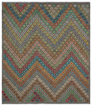 Naturel Over Dyed Kandahar Rug 6'10'' x 7'11'' ft 209 x 242 cm