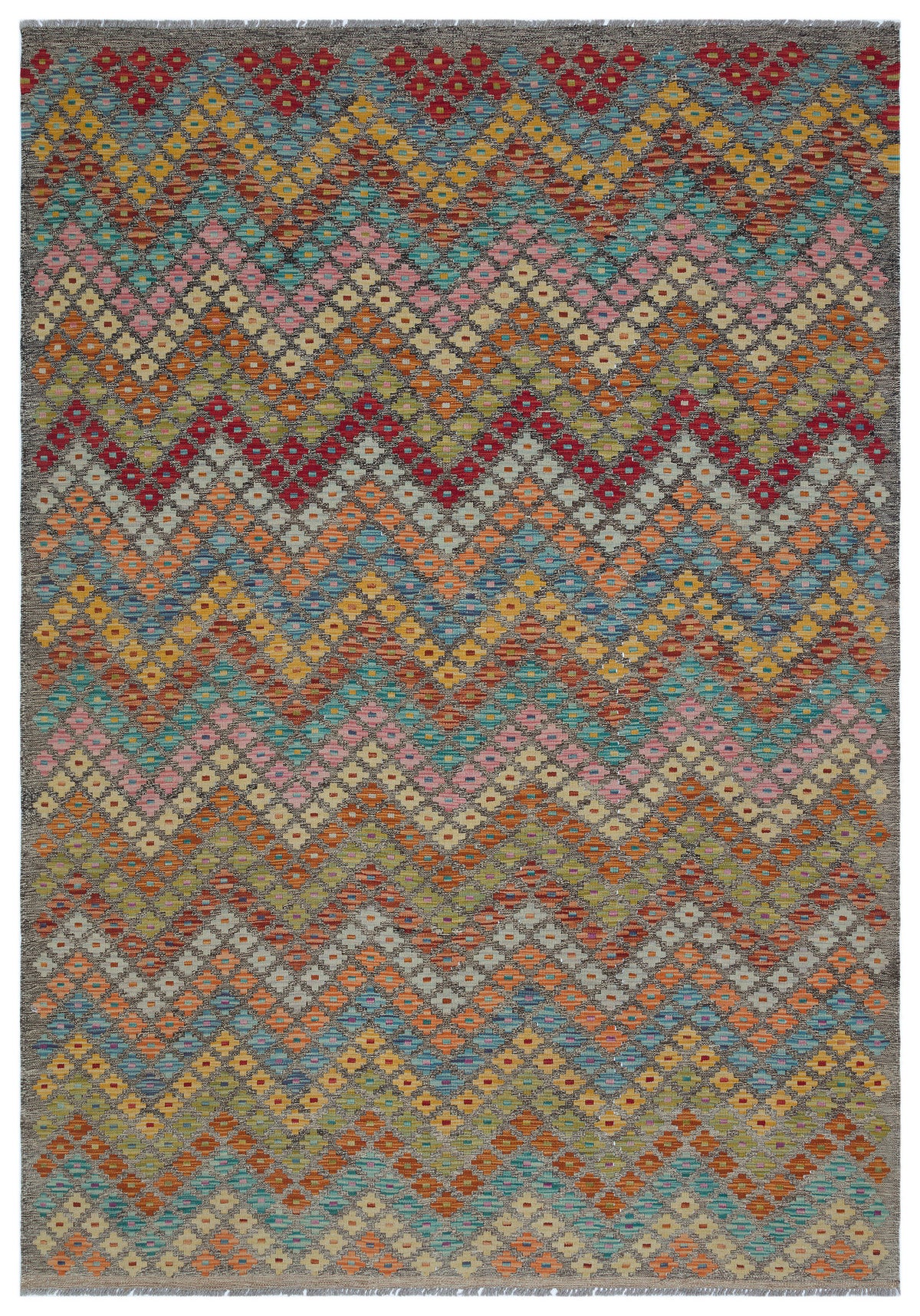 Naturel Over Dyed Kandahar Rug 6&#39;2&#39;&#39; x 8&#39;7&#39;&#39; ft 189 x 262 cm