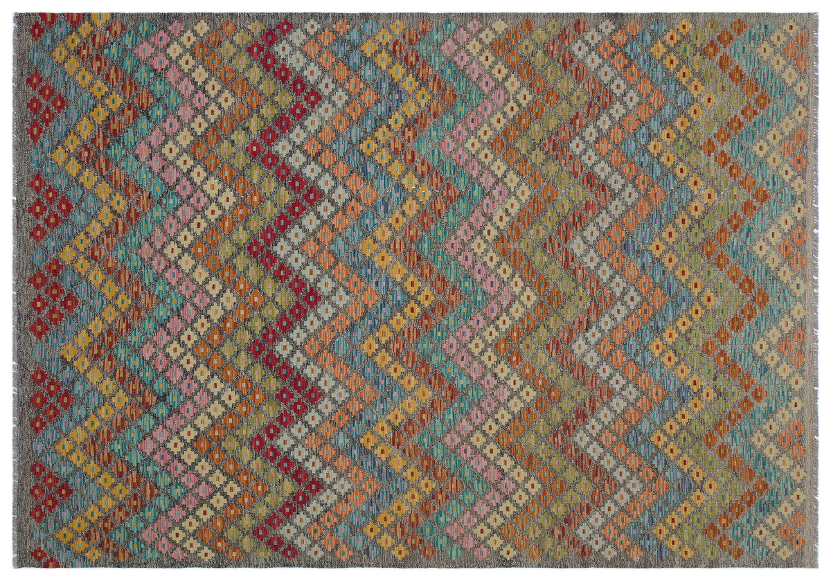 Naturel Over Dyed Kandahar Rug 6&#39;2&#39;&#39; x 8&#39;7&#39;&#39; ft 189 x 262 cm