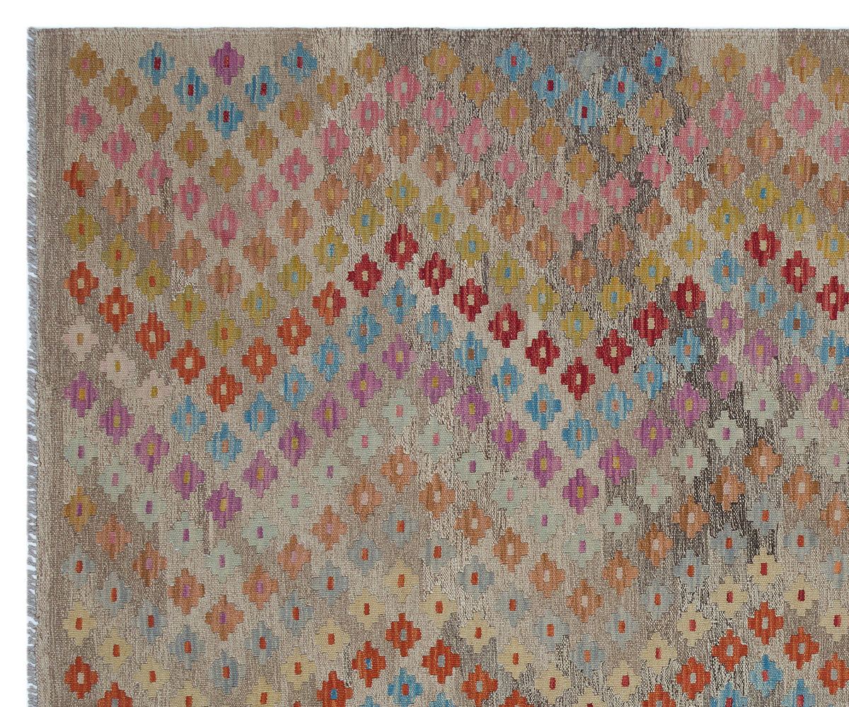 Naturel Over Dyed Kandahar Rug 6&#39;9&#39;&#39; x 7&#39;12&#39;&#39; ft 206 x 243 cm