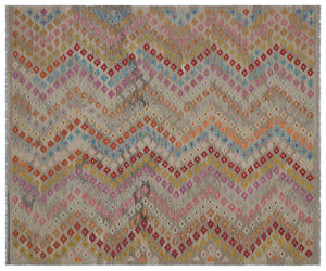 Naturel Over Dyed Kandahar Rug 6'9'' x 7'12'' ft 206 x 243 cm