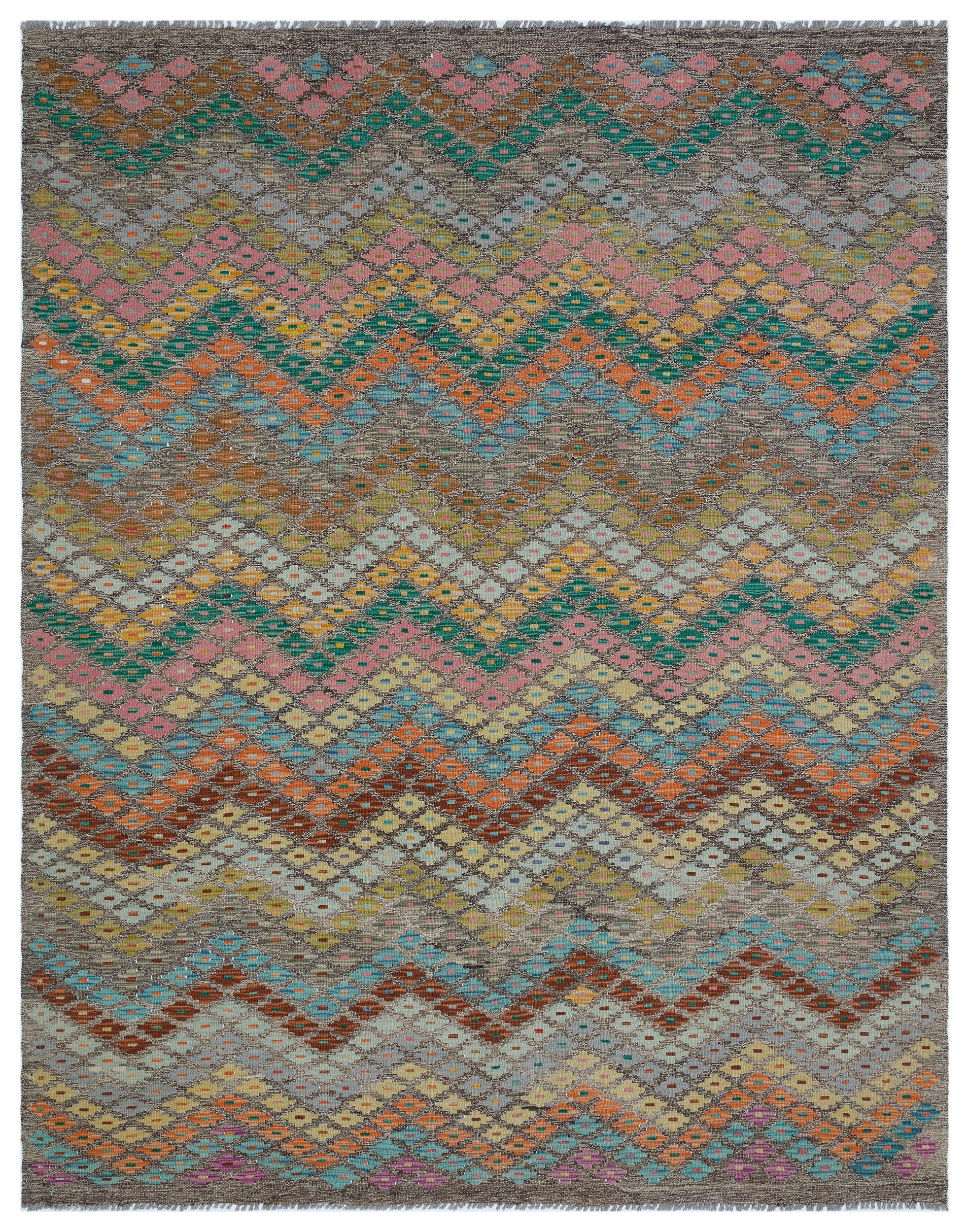Naturel Over Dyed Kandahar Rug 6'2'' x 7'9'' ft 189 x 235 cm