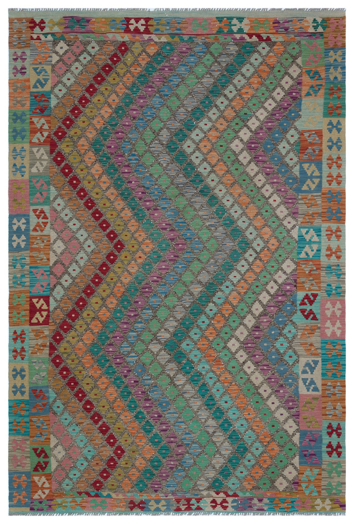 Naturel Over Dyed Kandahar Rug 5&#39;7&#39;&#39; x 8&#39;4&#39;&#39; ft 170 x 253 cm