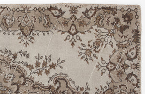 Beige Over Dyed Vintage Rug 3'10'' x 6'9'' ft 118 x 205 cm