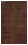Brown Over Dyed Vintage Rug 5'7'' x 8'9'' ft 170 x 267 cm